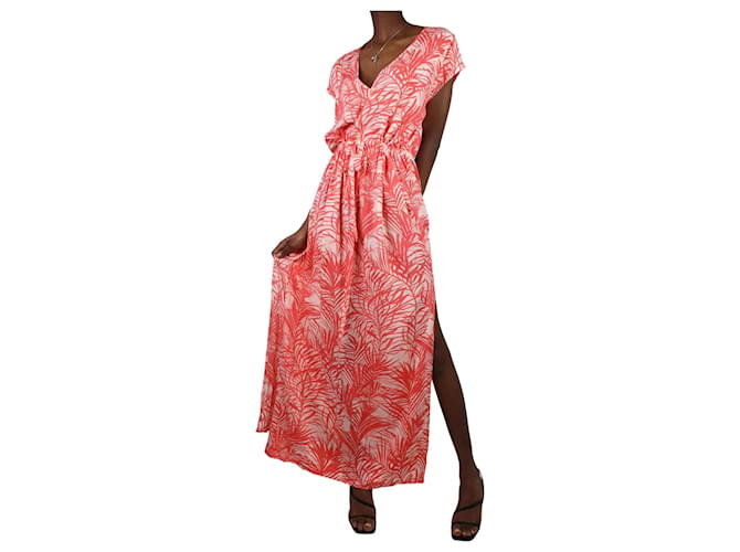 Melissa Odabash Pink floral printed maxi dress - size UK 8 Silk  ref.983663