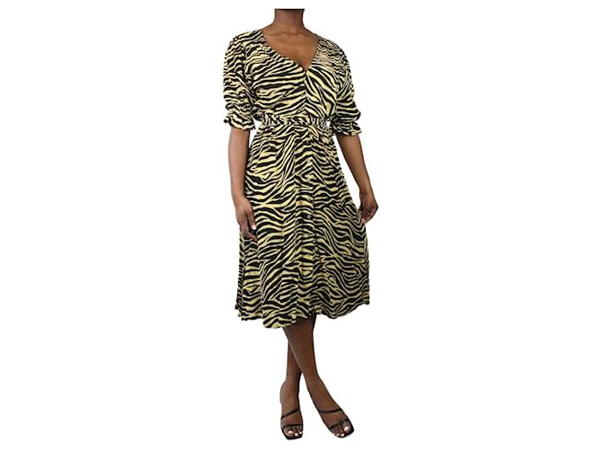 Faithfull the Brand Yellow tiger print long dress - size US 6 Rayon  ref.983688