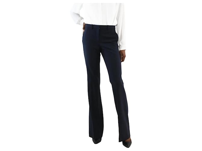 Theory Navy flared tailored trousers - Size US 2 Navy blue Wool  ref.983716