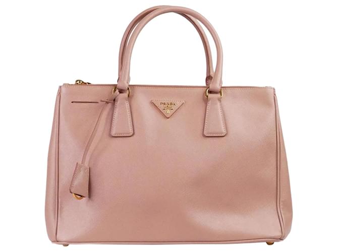Prada pink 2013 large Saffiano leather Galleria top handle bag ref