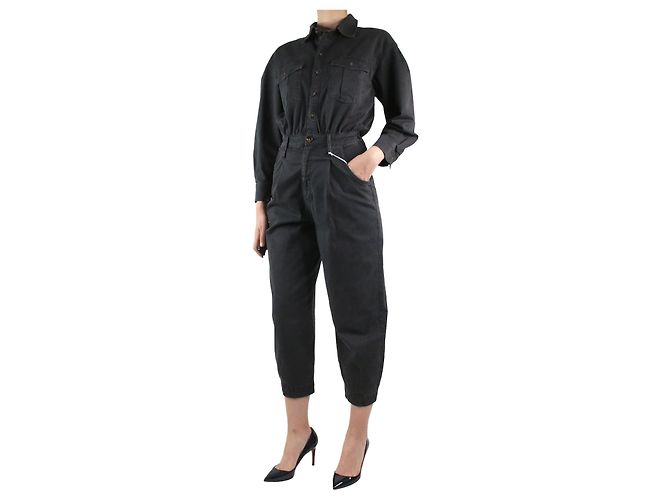 Frame Denim Mono gris plisado pernera barril - talla S