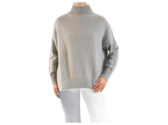 Allude Grey high-neck cashmere jumper - size M  ref.983759