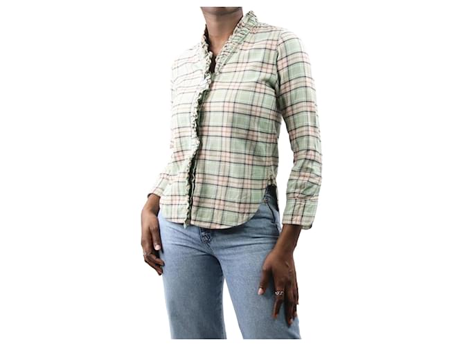Isabel Marant Etoile Green check flannel shirt - size FR 40 Cotton  ref.983810