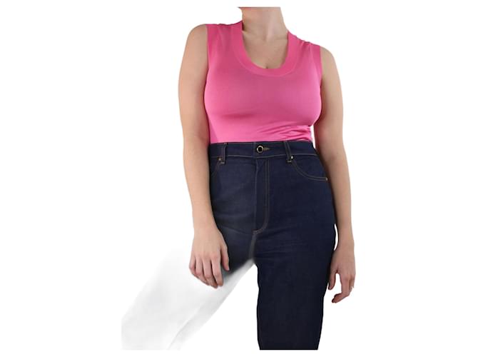 Bottega Veneta Pink sleeveless bodysuit - size L Viscose  ref.983858
