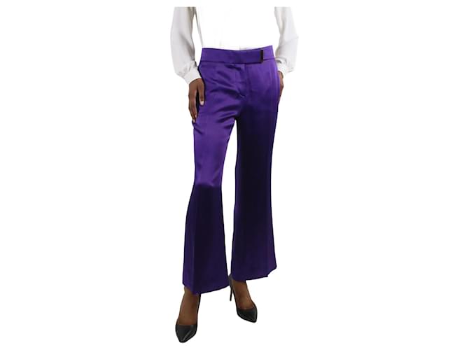 Tom Ford Pantalón de raso morado - talla IT 38 Púrpura Acetato  ref.983945