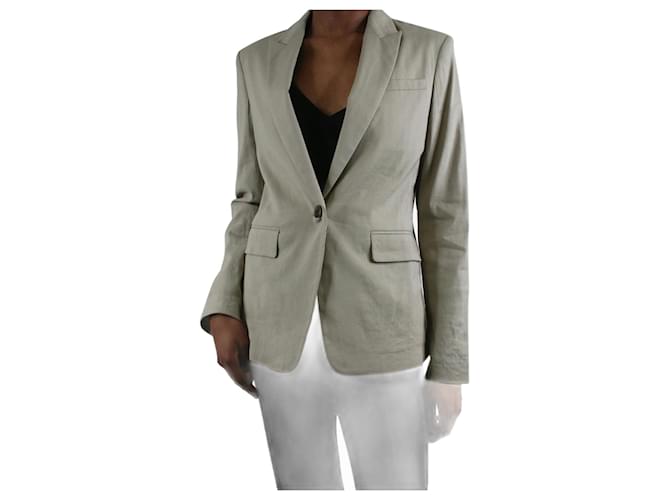 Rag & Bone Green tailored single-breasted linen blazer - size US 2  ref.983969