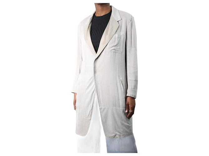 Y'S Grey summer coat - size UK 12 Rayon  ref.984062