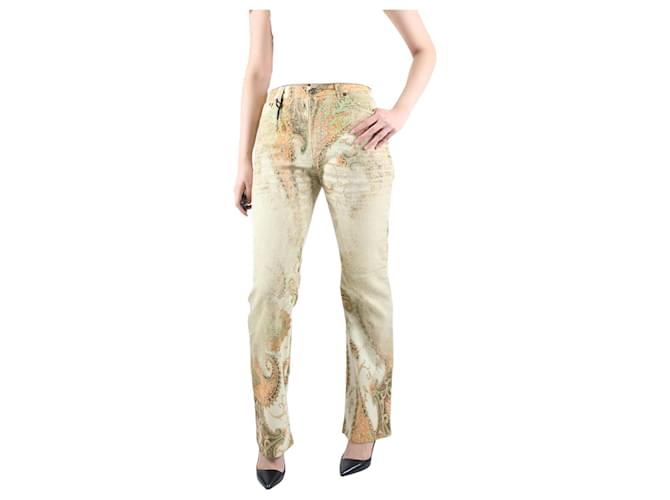 roberto cavalli women's pants US size 26 low rise,... - Depop