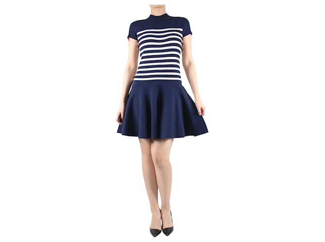 Polo Ralph Lauren Vestido azul de rayas de manga corta talla L