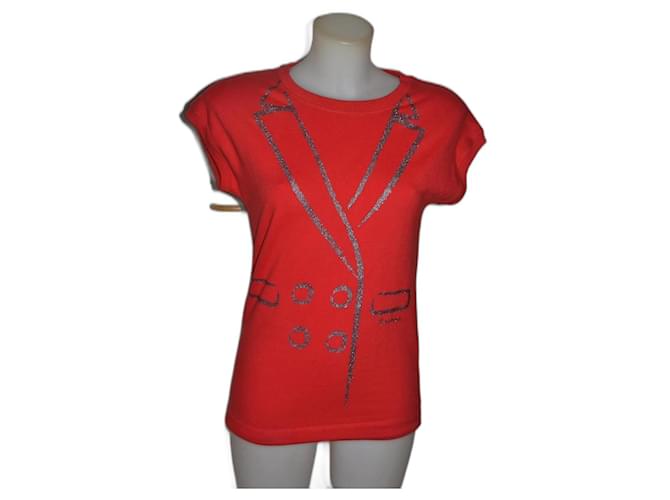 moschino top Red Cotton  ref.984353