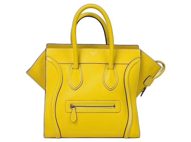 Céline Handbags Yellow Leather  ref.984368