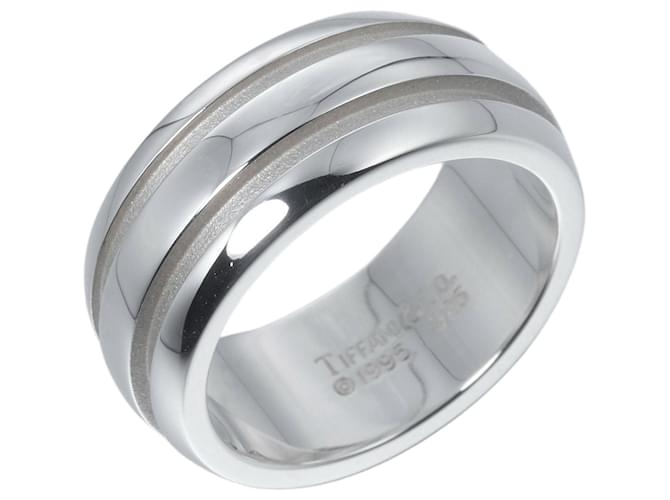 Tiffany & Co Atlas Ring Silvery Silver  ref.984946