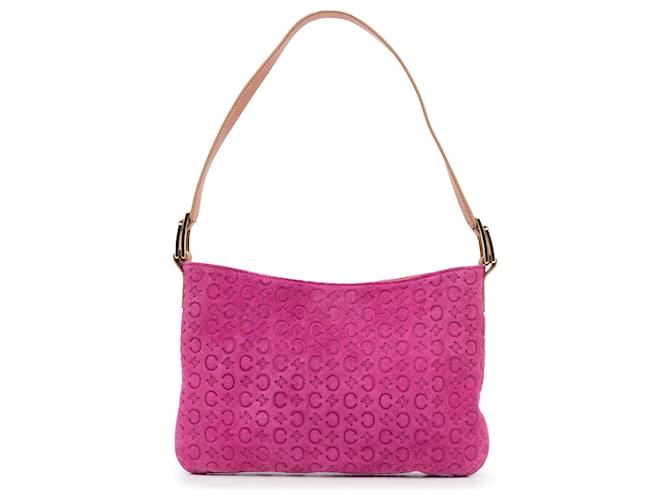 Celine Pink C Macadam Shoulder Bag