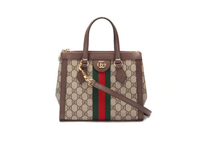 Gucci Small GG Supreme Ophidia Tote Bag 547551 Brown Cloth ref.985084 -  Joli Closet