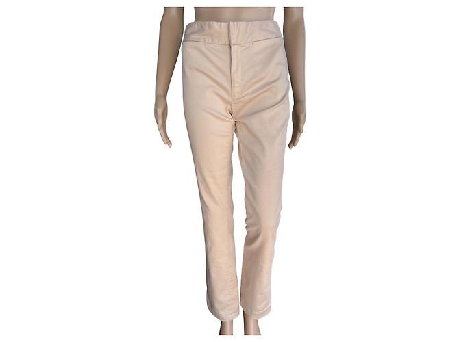 Autre Marque Calça de perna reta Ralph Lauren Sport bege de algodão