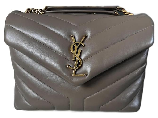 Saint Laurent Loulou small Beige Leather  ref.985116