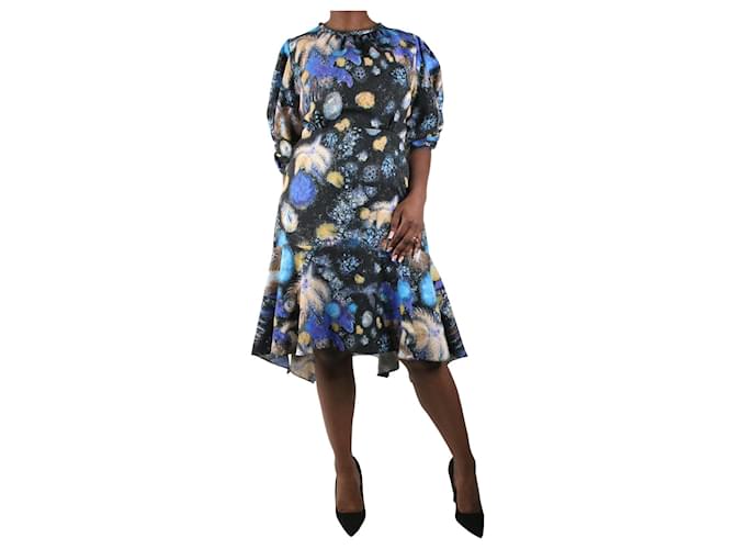 Peter Pilotto Multicolour galaxy printed dress - size UK 18 Multiple colors Polyester  ref.985250