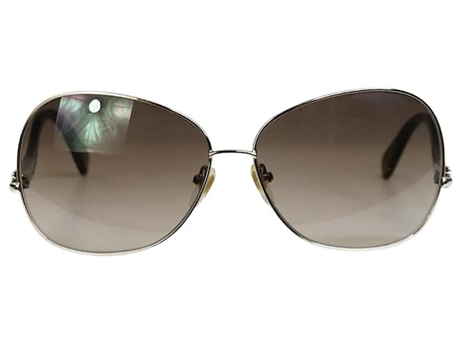 Diane Von Furstenberg Gold gold framed round sunglasses Golden  ref.985303