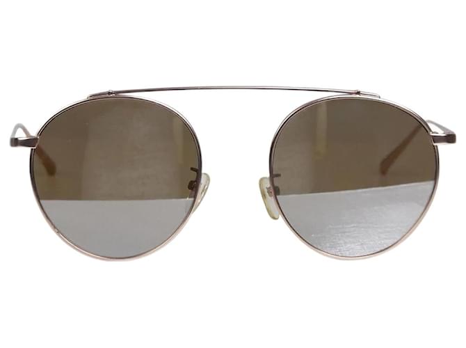 Autre Marque Gold metallic frame aviator sunglasses  ref.985354