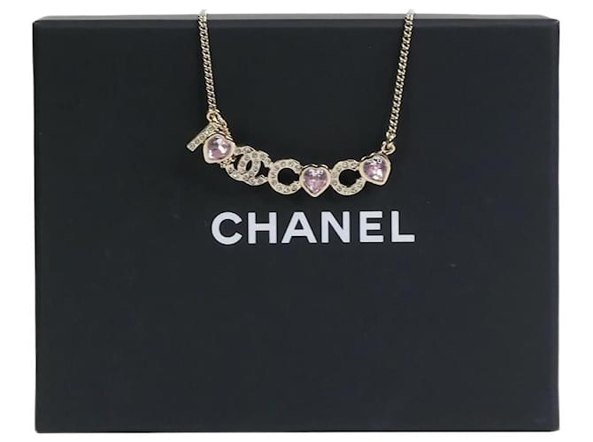 Chanel Collier I Love CC Coco doré  ref.985373