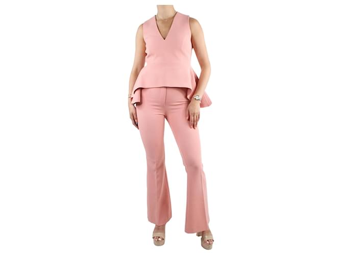 Autre Marque Pink sleeveless top and trouser set - size FR 38 Polyester  ref.985517
