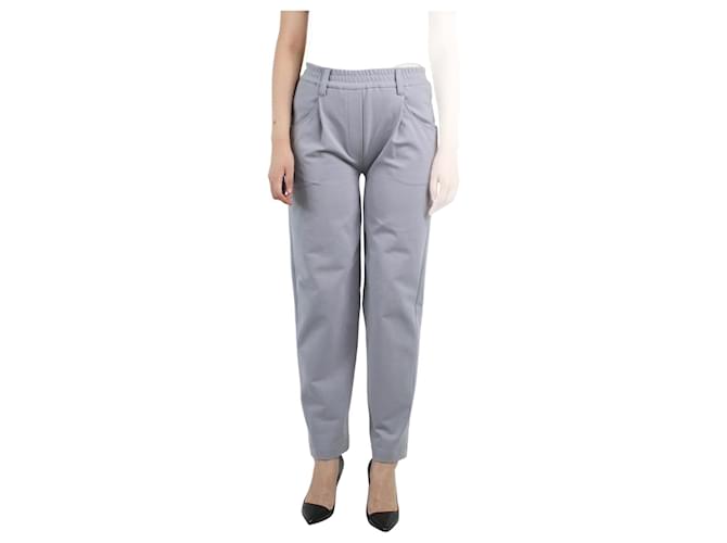 Brunello Cucinelli Grey elasticated waist joggers - size UK 8 Cotton  ref.985963
