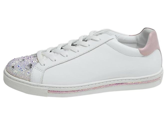 Rene Caovilla Baskets blanches à paillettes - taille EU 39