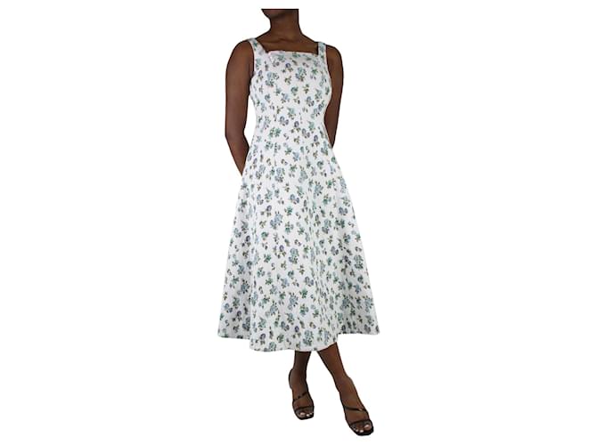 Erdem White floral jacquard dress - size UK 10  ref.986231