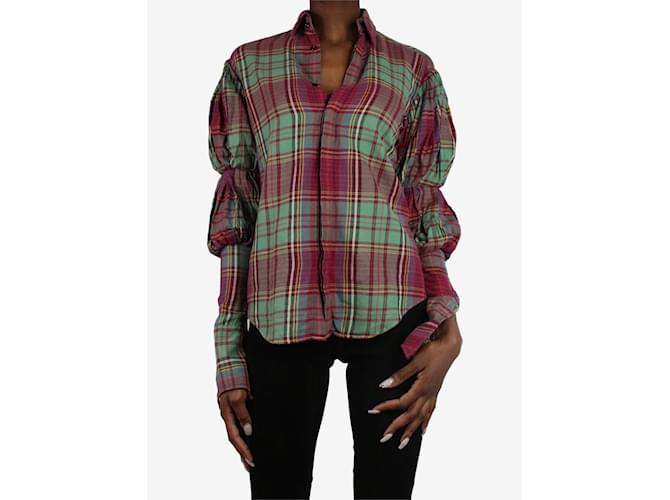 Ralph Lauren Red check flannel shirt - size US 4 Cotton  ref.986303