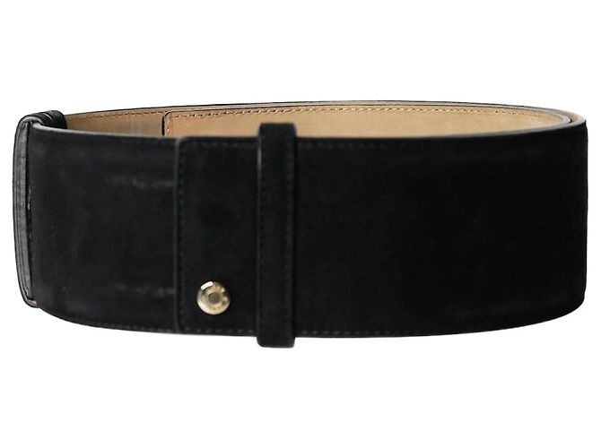 Jimmy Choo Schwarzer Wildledergürtel