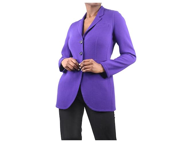 Autre Marque Purple jacket - size EU 40 Wool  ref.986323