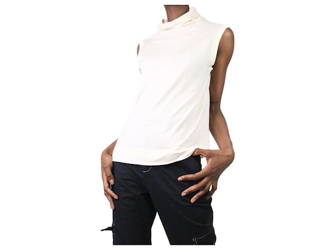 The row Cream sleeveless high-neck top - size M Modal  ref.986356