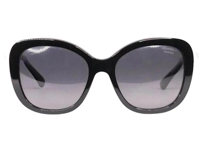 Chanel Óculos de sol pretos grandes  ref.986494