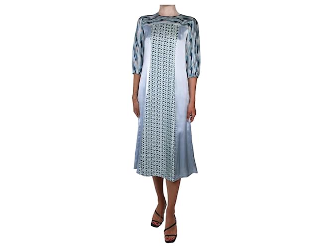 Stella Mc Cartney Blue printed midi dress - size UK 8  ref.986535