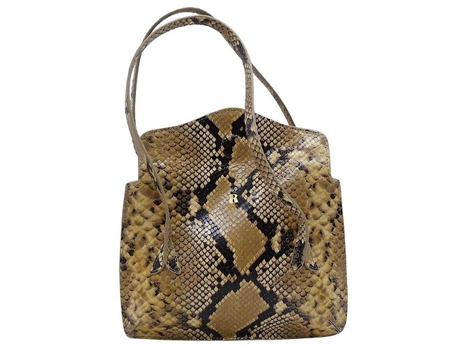 Rouje Bolsa de pele de cobra neutra