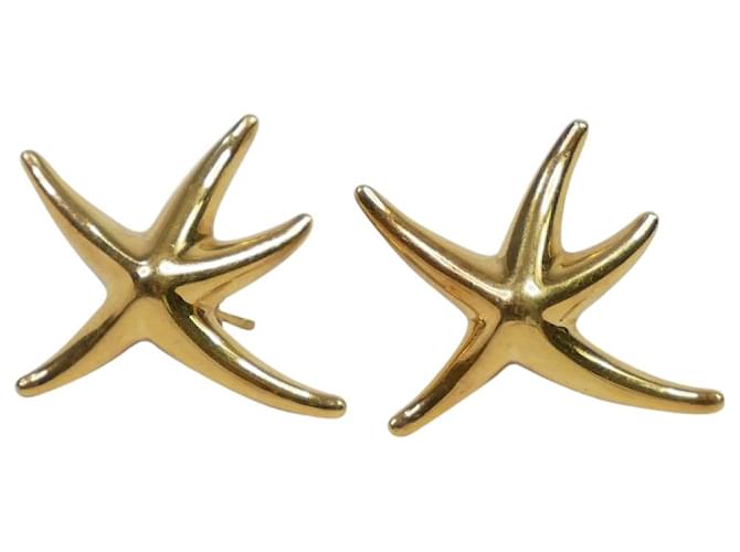 Tiffany & Co brincos de estrela do mar de ouro  ref.986731
