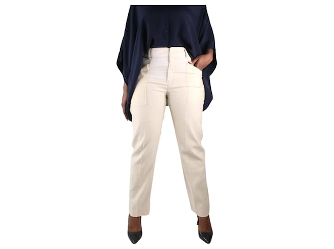 Isabel Marant Cream pocket trousers - size FR 42  ref.986751