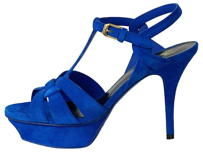 Blue on sale ysl heels