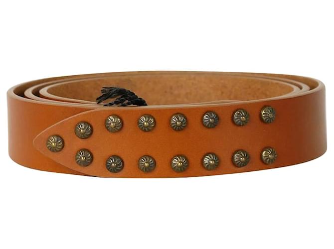 Isabel Marant Brown studded belt Leather  ref.986843