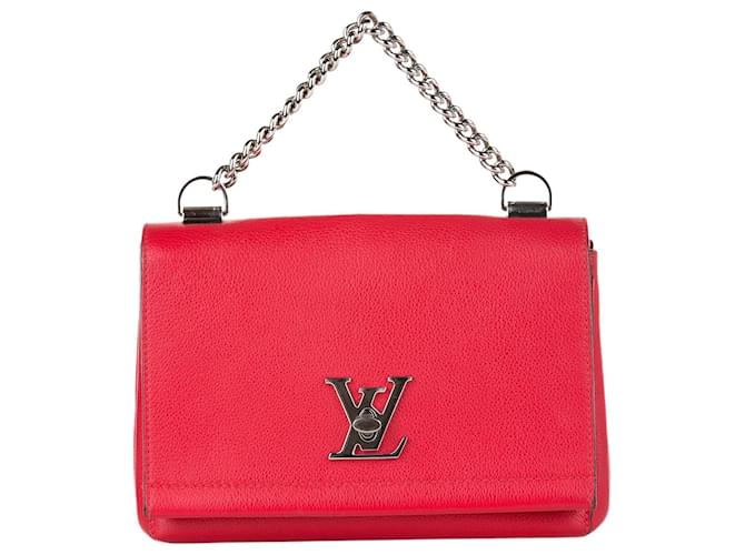 Twist Louis Vuitton Red Leather Lockme II BB cross-body bag  ref.986915