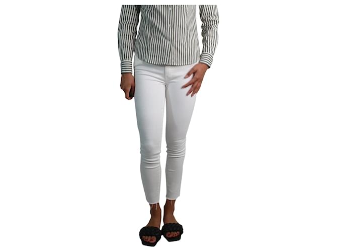 Mother White skinny denim jeans - size W26 Cotton  ref.986941