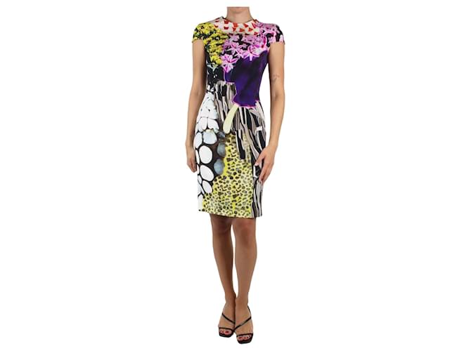 Mary Katrantzou Vestido estampado floral de seda multicolorido - tamanho UK 8 Multicor  ref.986987