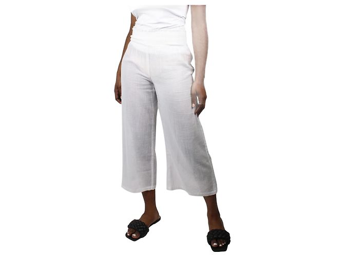 Heidi Klein Pantalón culotte blanco - talla M
