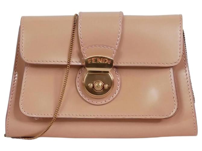 Fendi Cartera rosa con bolso de cadena  ref.987038