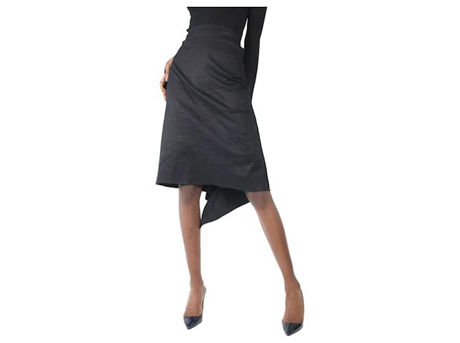 Joseph Mini jupe tailleur en lin stretch noir - taille FR 34  ref.987157