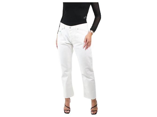 Autre Marque White straight-leg denim jeans - size W30 Cotton  ref.987168