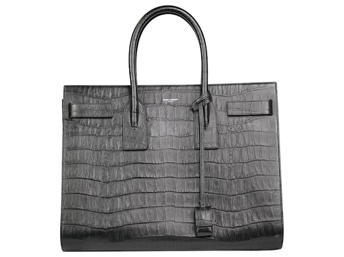 Saint Laurent Black Sac De Jour top handle bag Leather  ref.987196