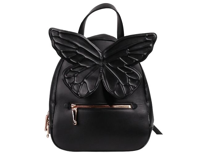 Sophia webster Black Kiko leather butterfly backpack