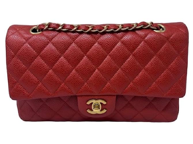 Chanel Red Caviar Handbag