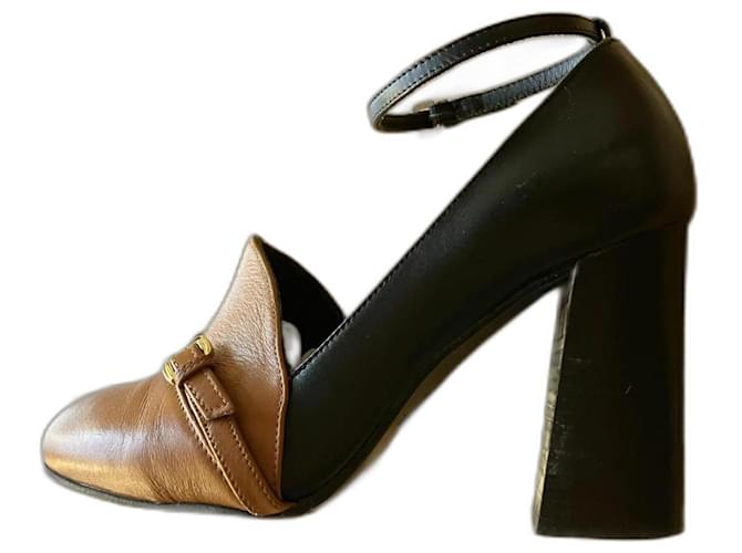 Patrizia Pepe Heels Black Light brown Leather  ref.987283